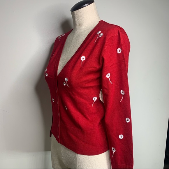 NEW Red Cherry Cardigan by Timeless London Size 6 - Picture 12 of 16